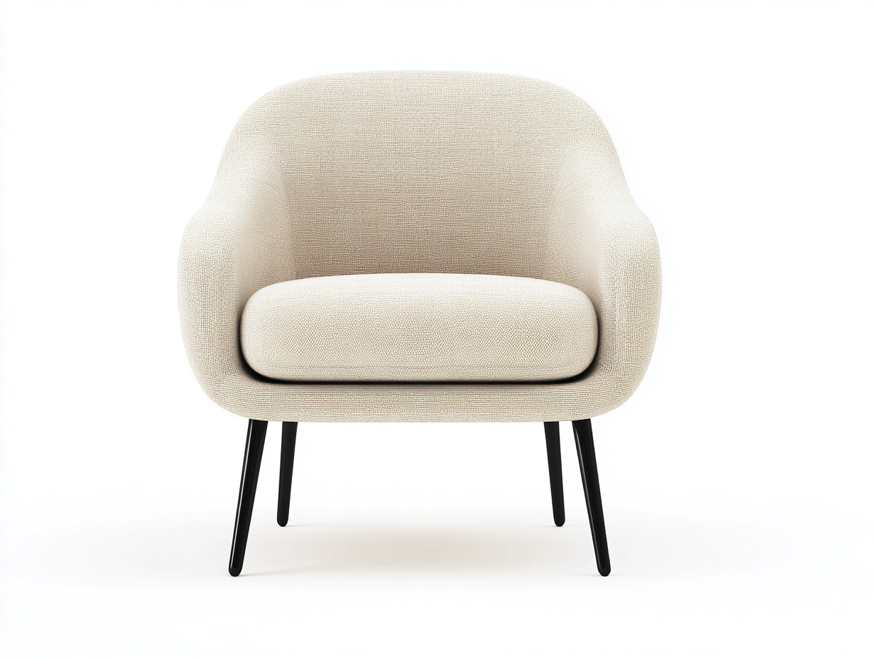 Sillones de salón tapizado beige moderno patas metálicas negras 78x75x80 cm diseño minimalista interior-Jalagadecor