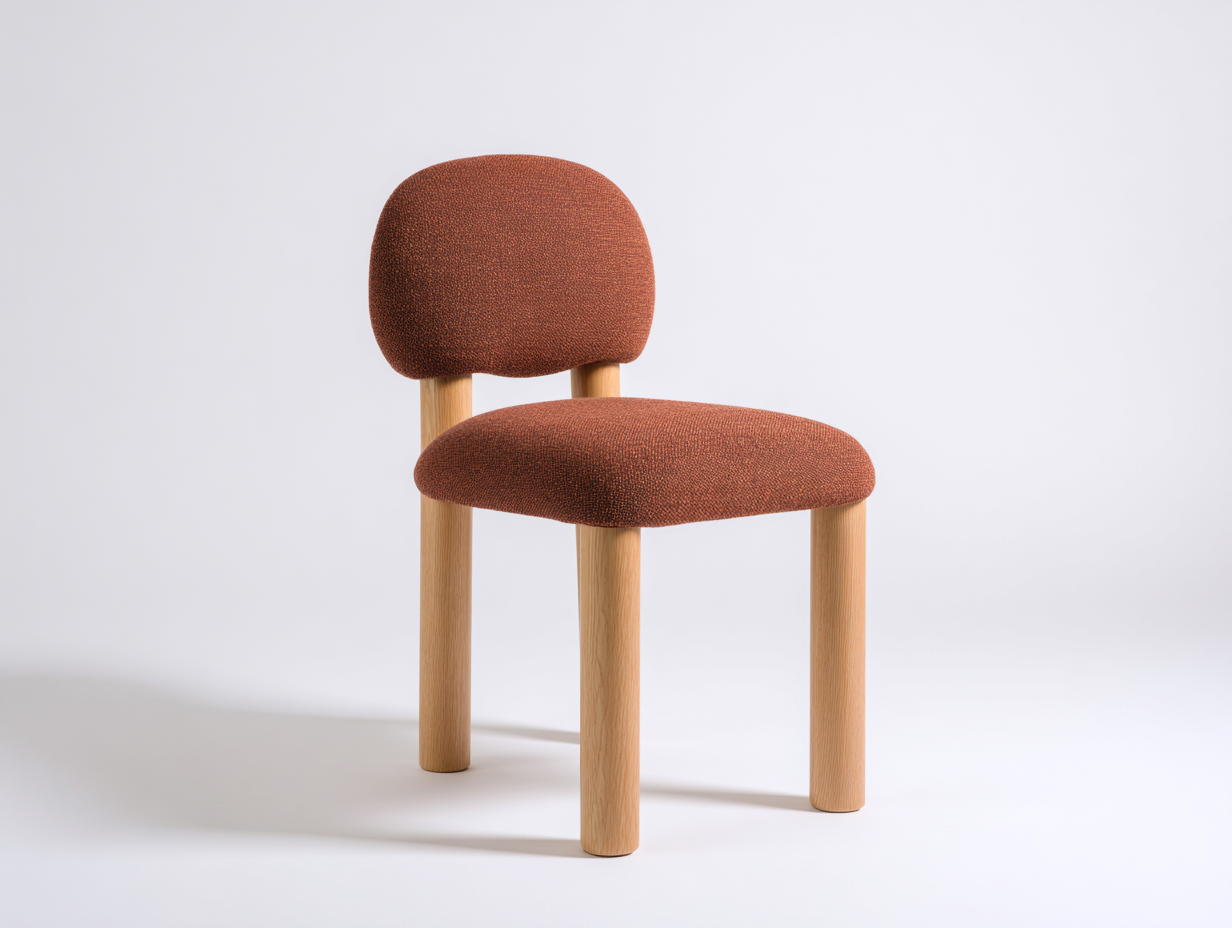 Sillas de comedor tapizadas 50x55x78 cm - Naranja-Madera natural - Estilo moderno minimalista-Mimihahome