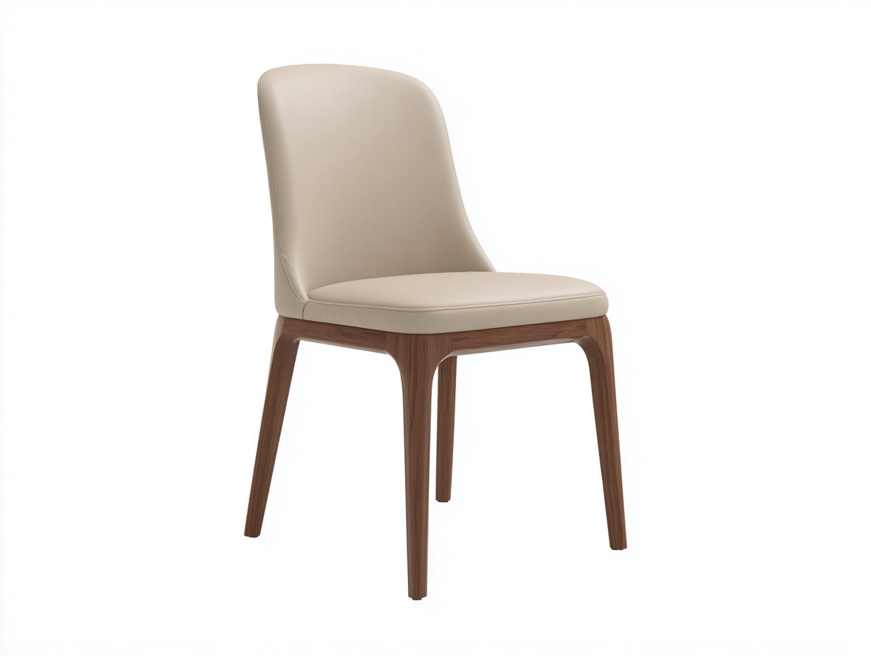 Sillas de comedor de madera y tela 50x55x82 cm - beige y madera natural - estilo moderno minimalista con asiento acolchado-Mimihahome