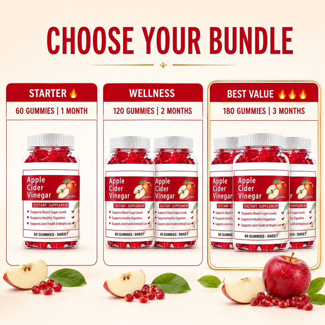 DUO SEVEN Apple Cider Vinegar Gummies | Energy Metabolism Support