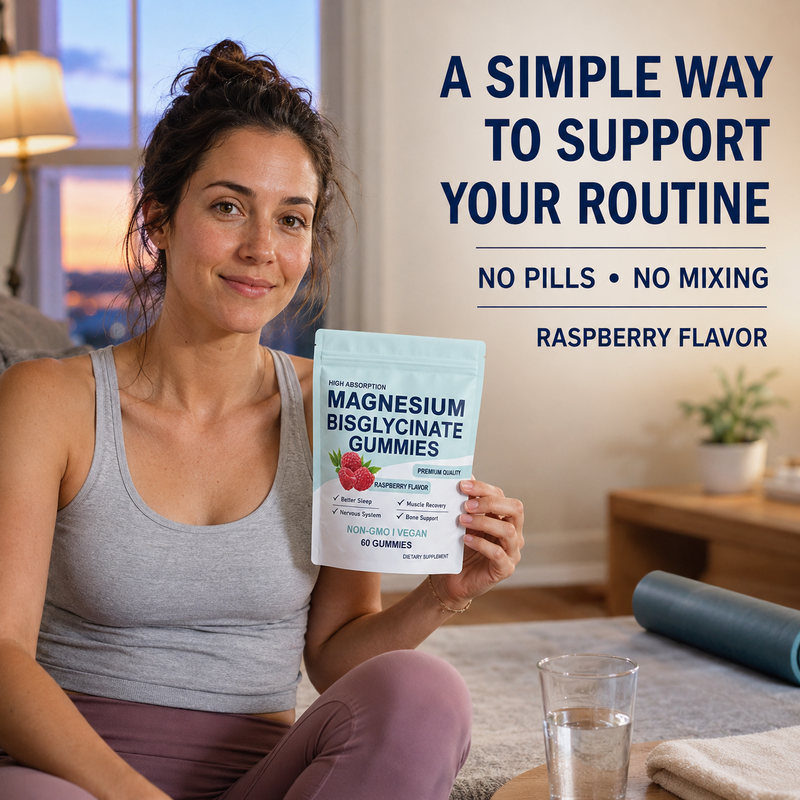 DUO SEVEN Magnesium Bisglycinate Gummies | Muscle, Nerve & Relaxation Support, 60 Gummies