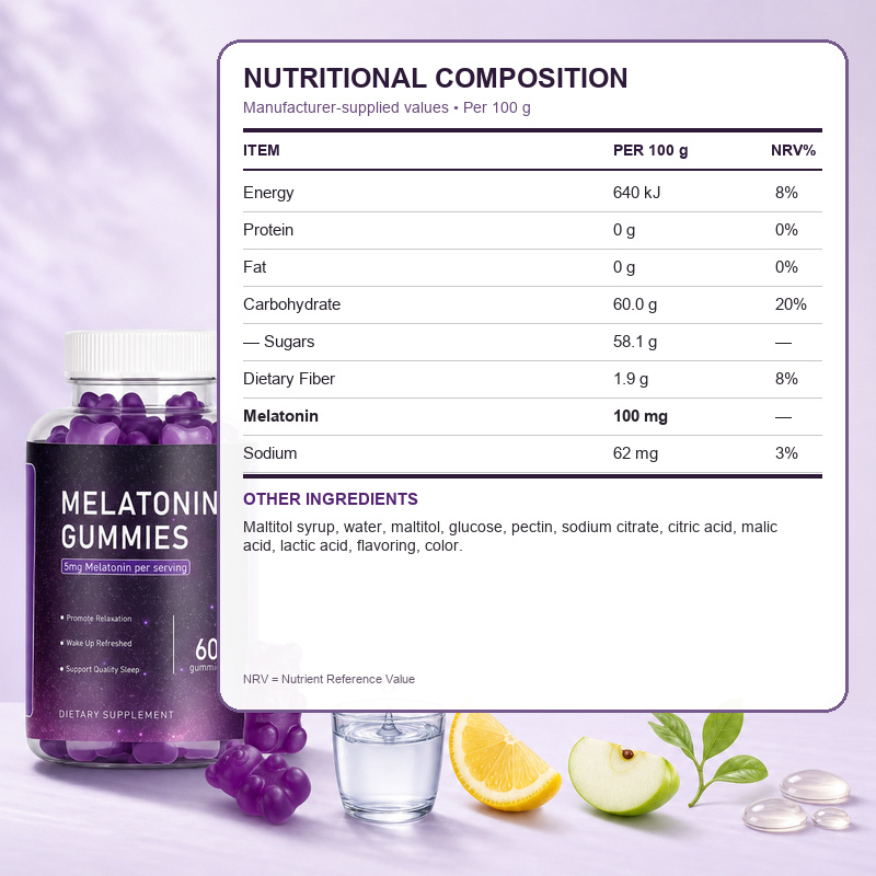 Melatonin Gummies | Relaxation & Sleep-Wake Cycle Support