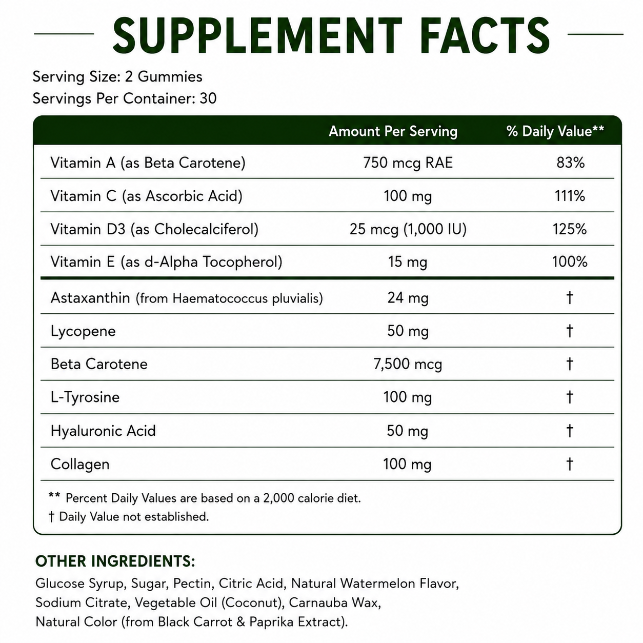 2Seven Natural Tanning Gummies | Glow & Skin Radiance Support