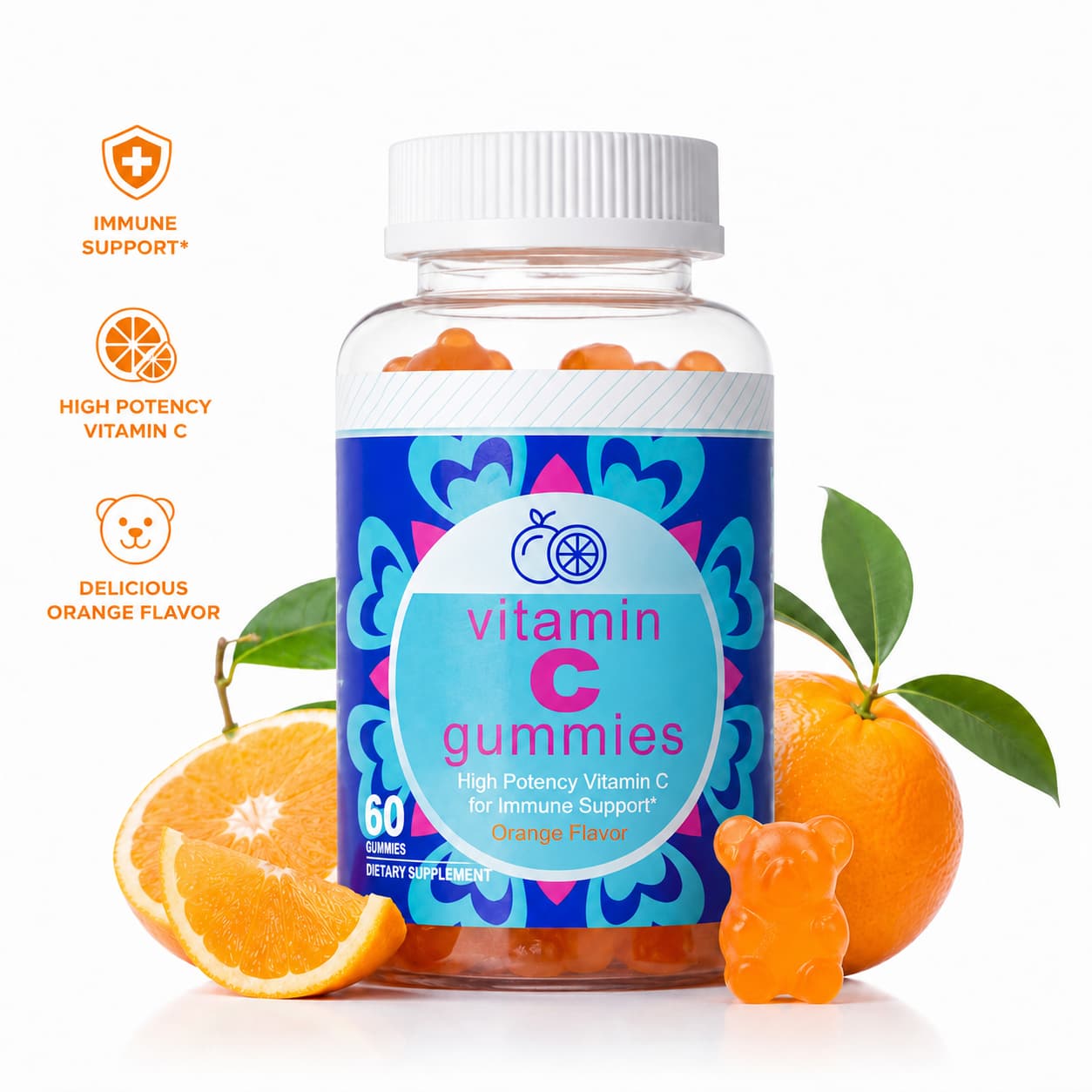 DUO SEVEN Vitamin C Gummies | Immune & Antioxidant Support