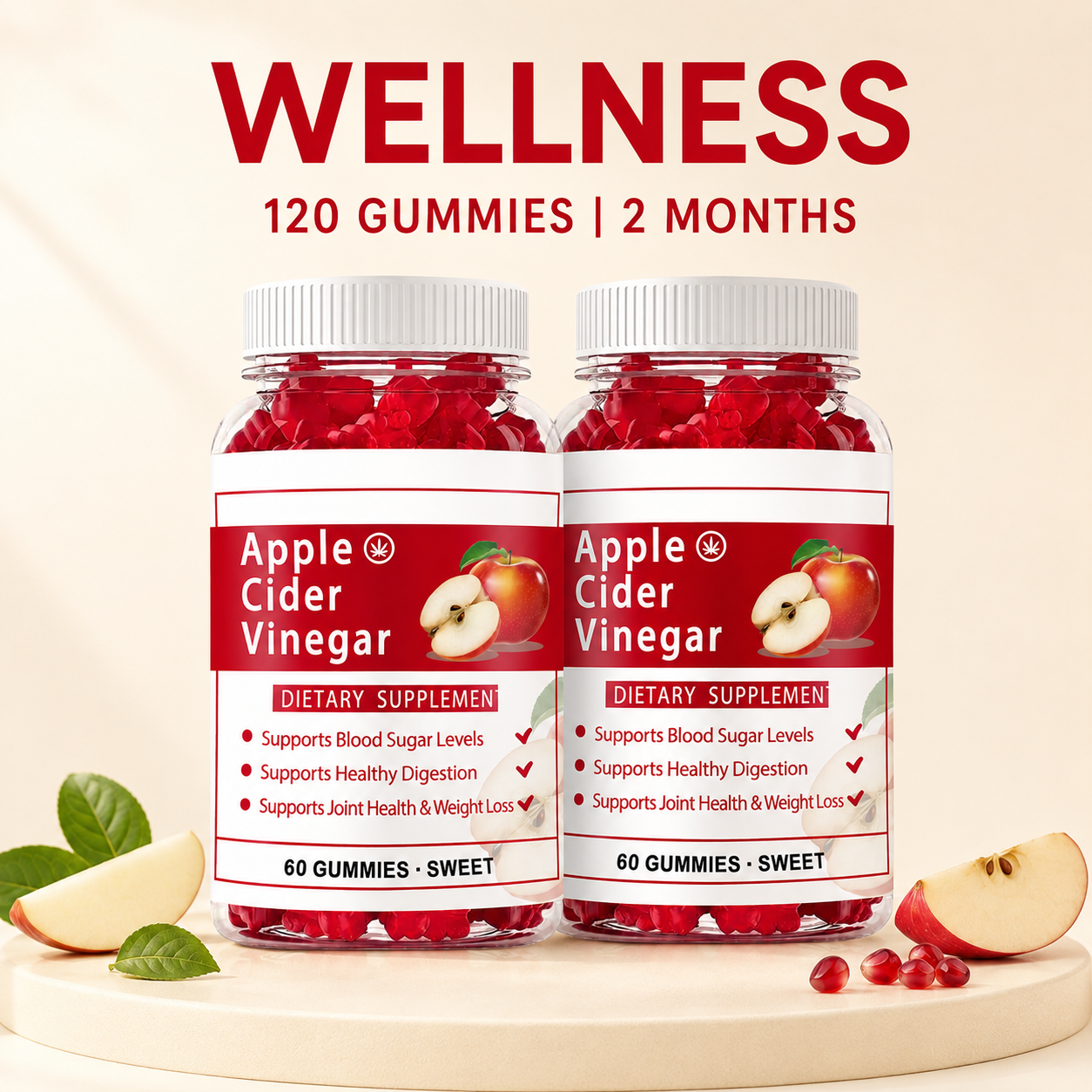 DUO SEVEN Apple Cider Vinegar Gummies | Energy Metabolism Support