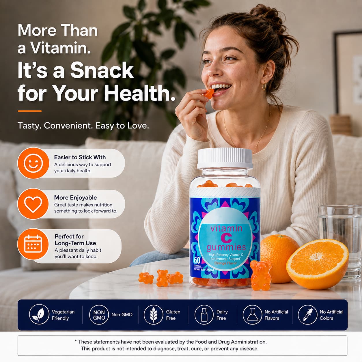 DUO SEVEN Vitamin C Gummies | Immune & Antioxidant Support