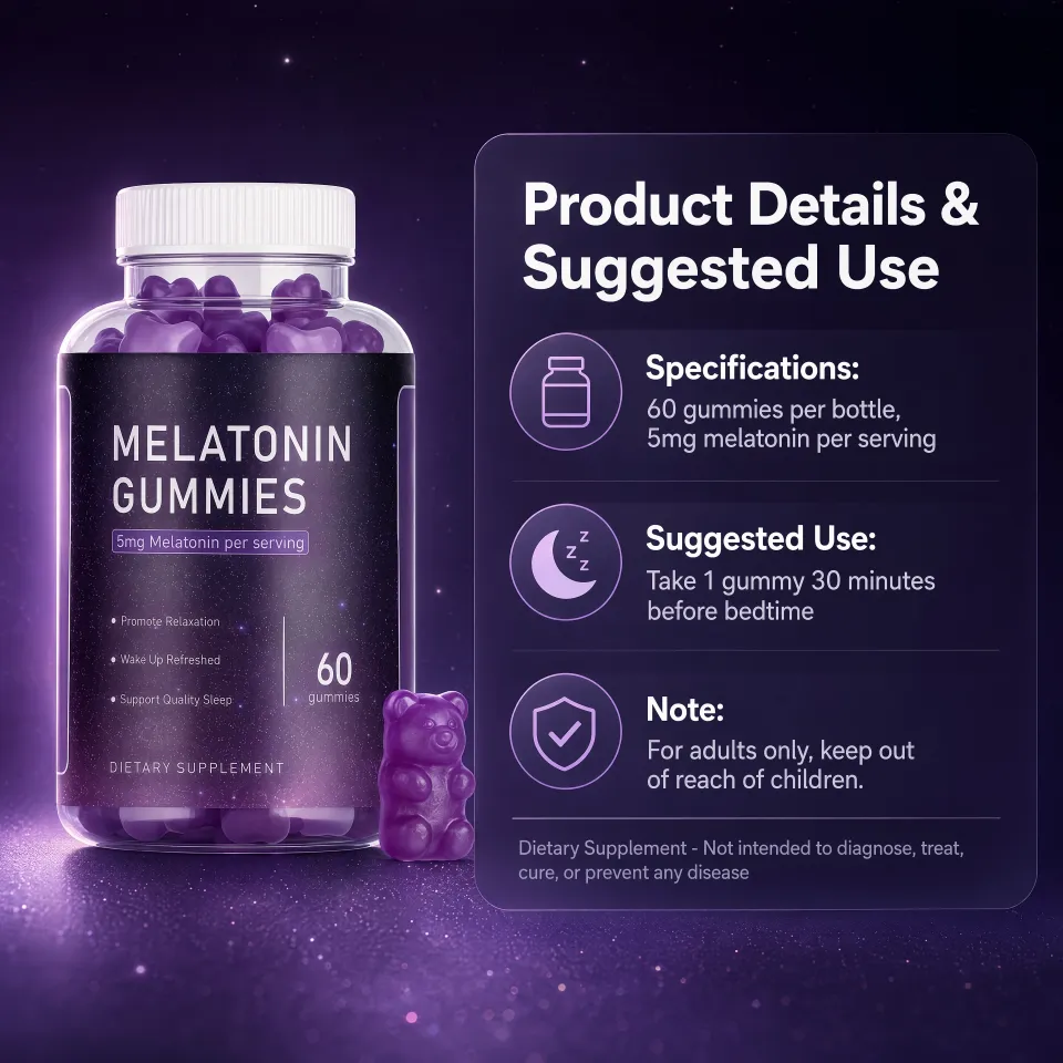 Melatonin Gummies | Relaxation & Sleep-Wake Cycle Support