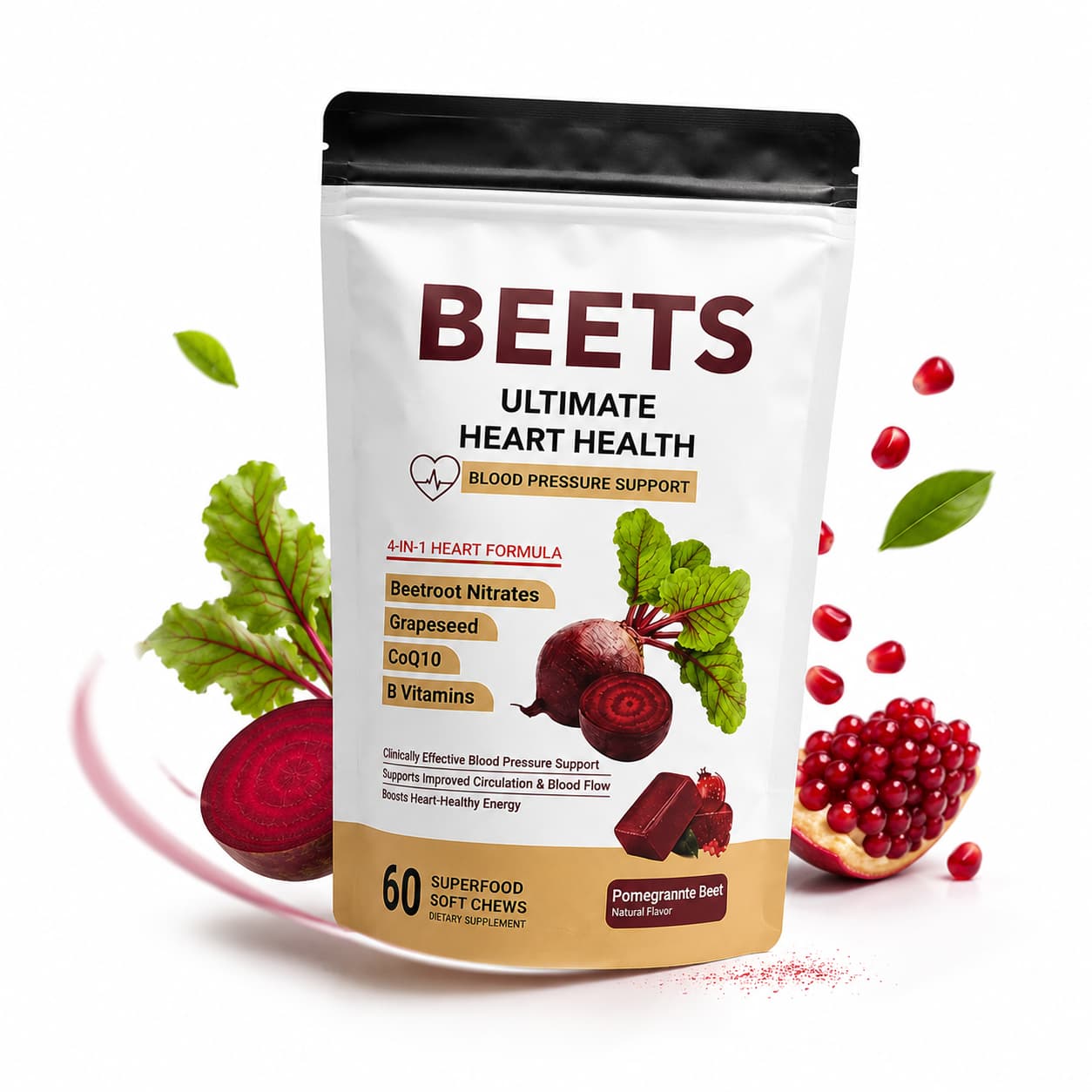 DUO SEVEN Beet Soft Chews | Heart Health & All-Day Energy