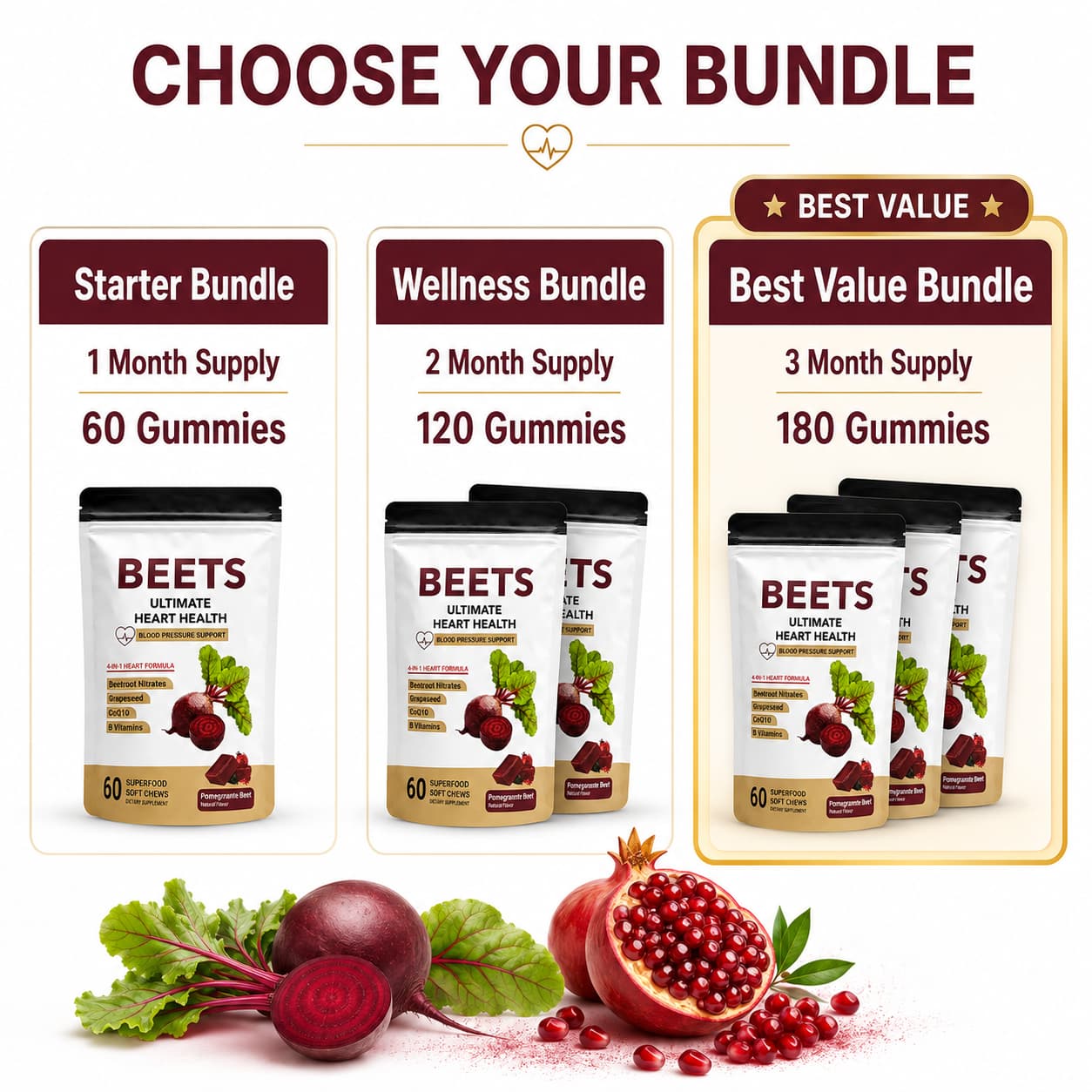 DUO SEVEN Beet Soft Chews | Heart Health & All-Day Energy