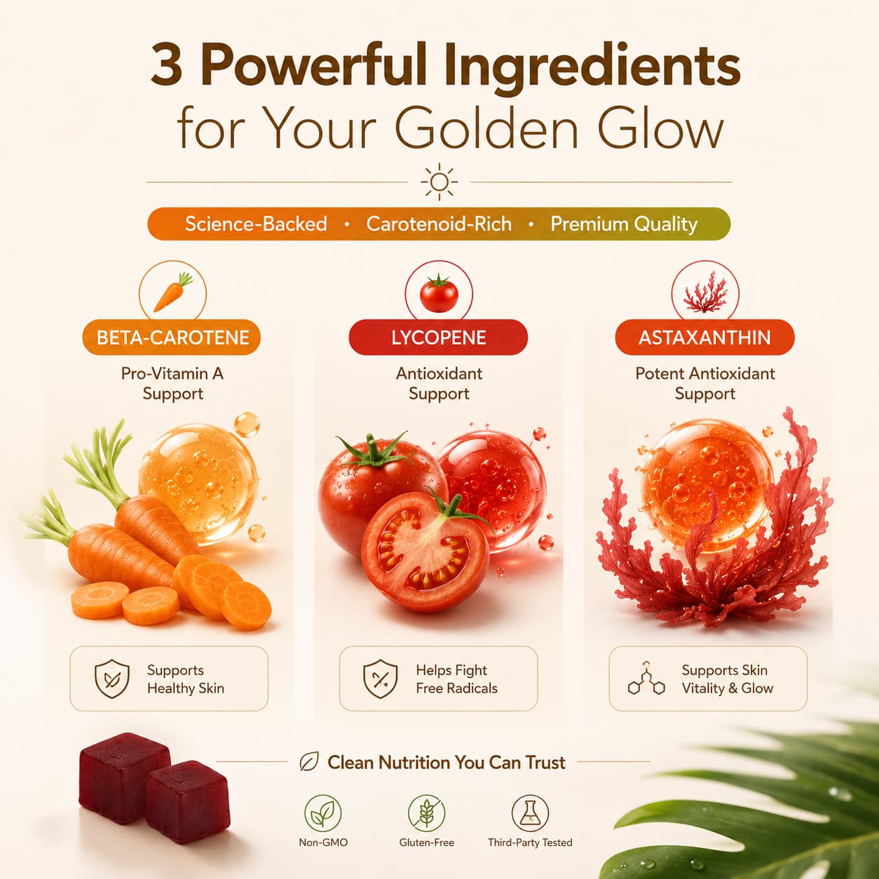 DUO SEVEN Natural Tanning Gummies | Glow & Skin Radiance Support