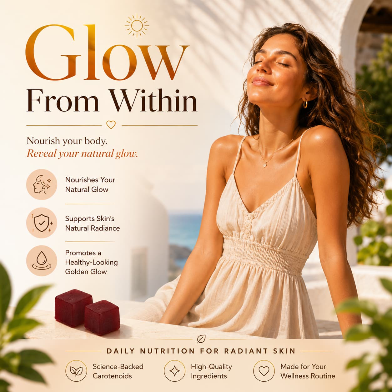 DUO SEVEN Natural Tanning Gummies | Glow & Skin Radiance Support