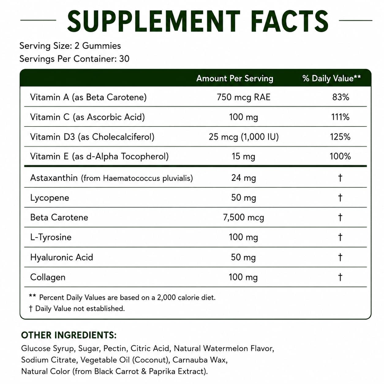 DUO SEVEN Natural Tanning Gummies | Glow & Skin Radiance Support