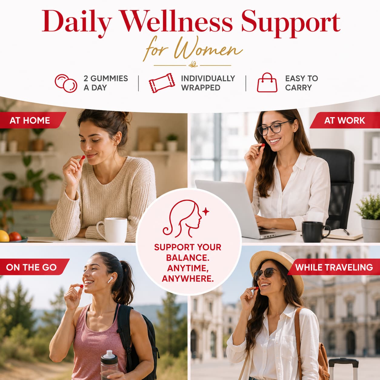 DUO SEVEN Women’s Probiotic Gummies | 5 Billion CFU | Vegan | Non-GMO | Gluten Free | 60 Gummies