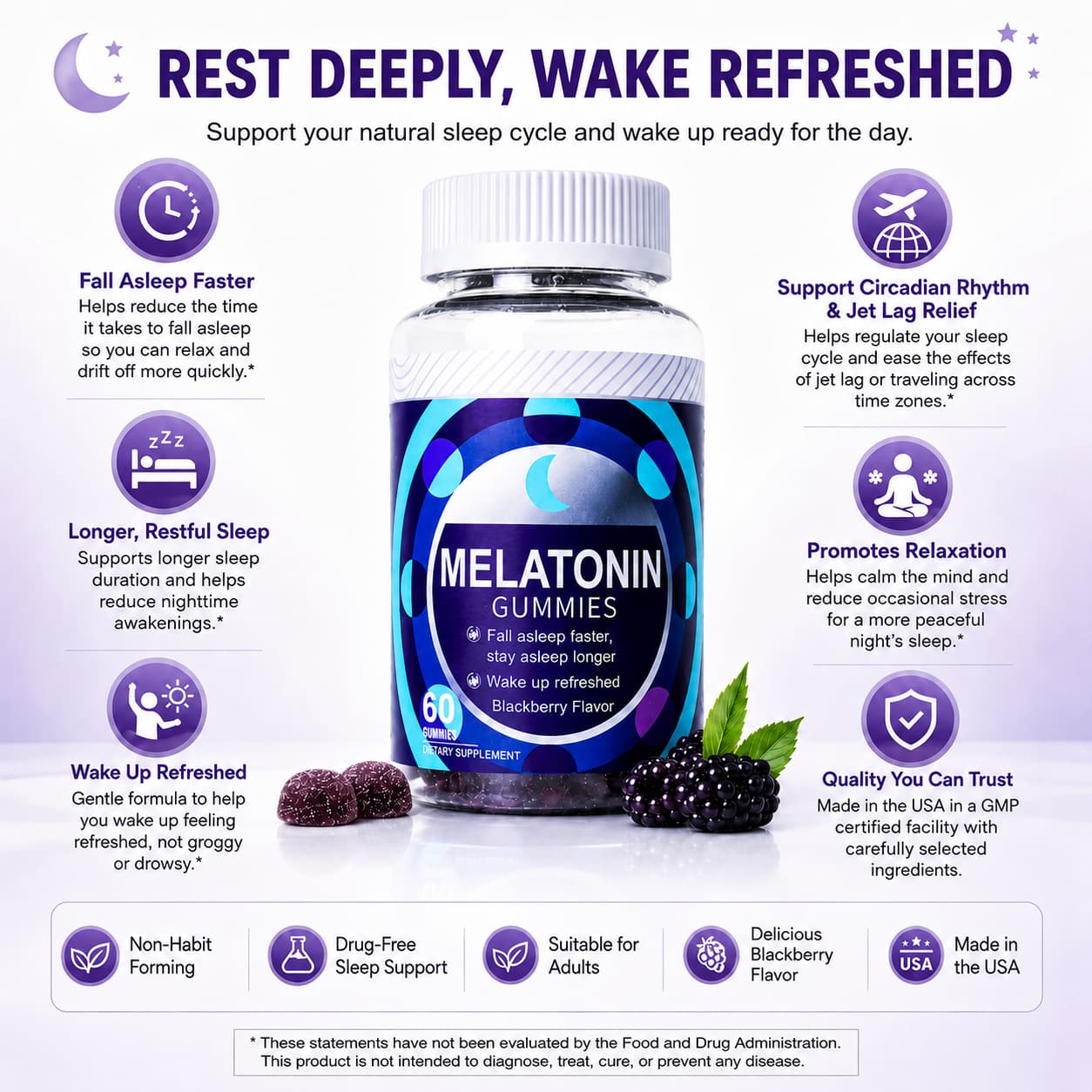 DUO SEVEN Melatonin Gummies | Restful Sleep Support
