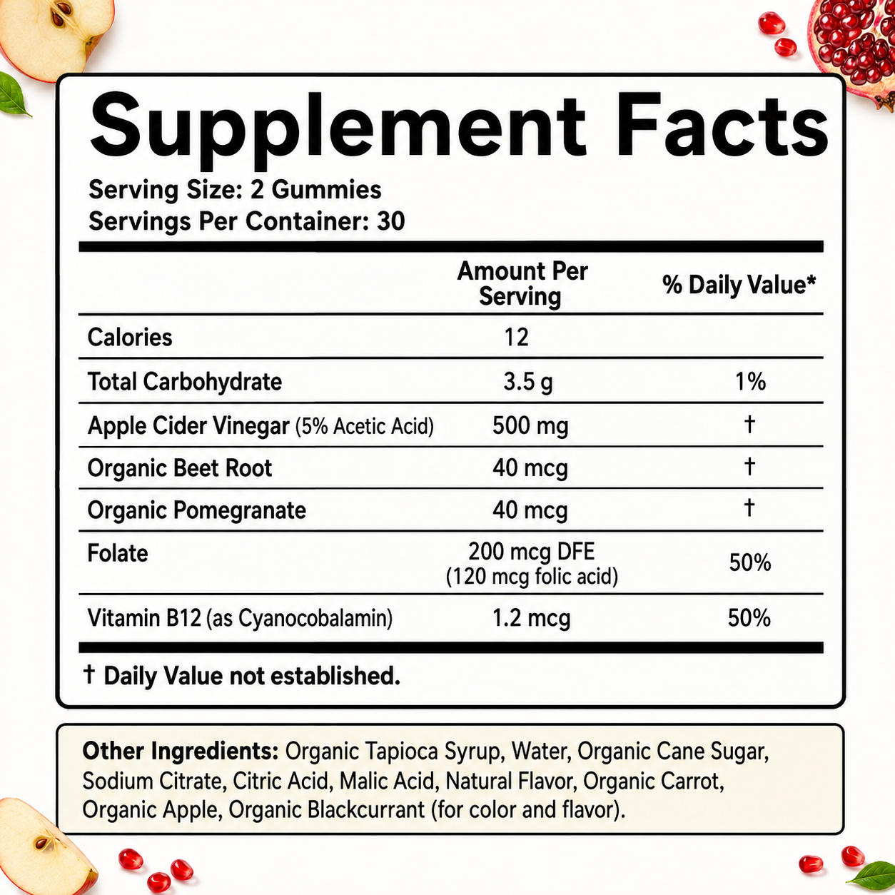 DUO SEVEN Apple Cider Vinegar Gummies | Energy Metabolism Support