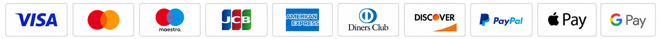 Accepted payment methods