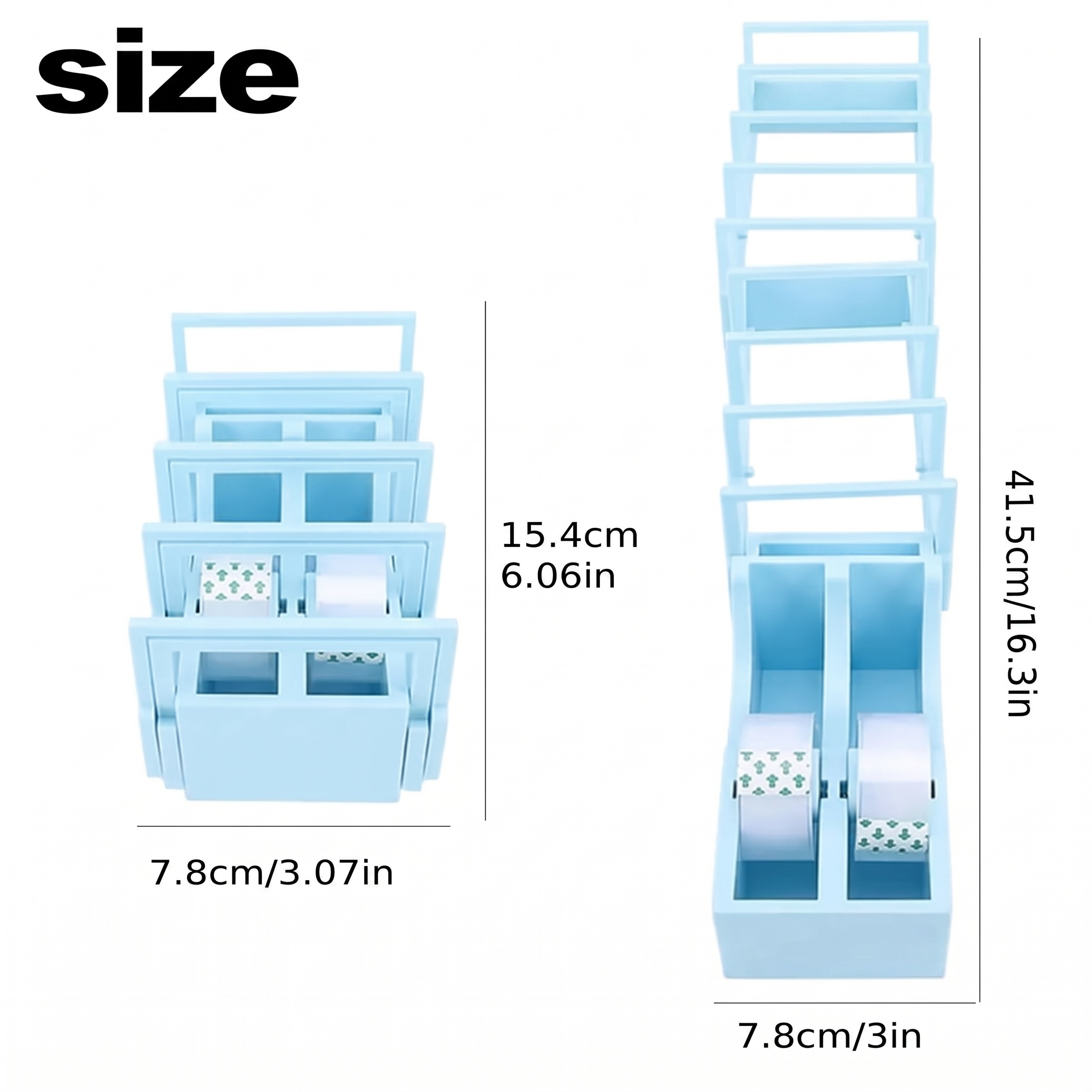 | Original Viral Desktop Tape Dispenser for Gift Wrapping & Crafts | Prepares 18 Tape Strips Fast | Blade-Free, Compact, Heavy-Duty | Fits Standard, Washi & Double-Sided Tape