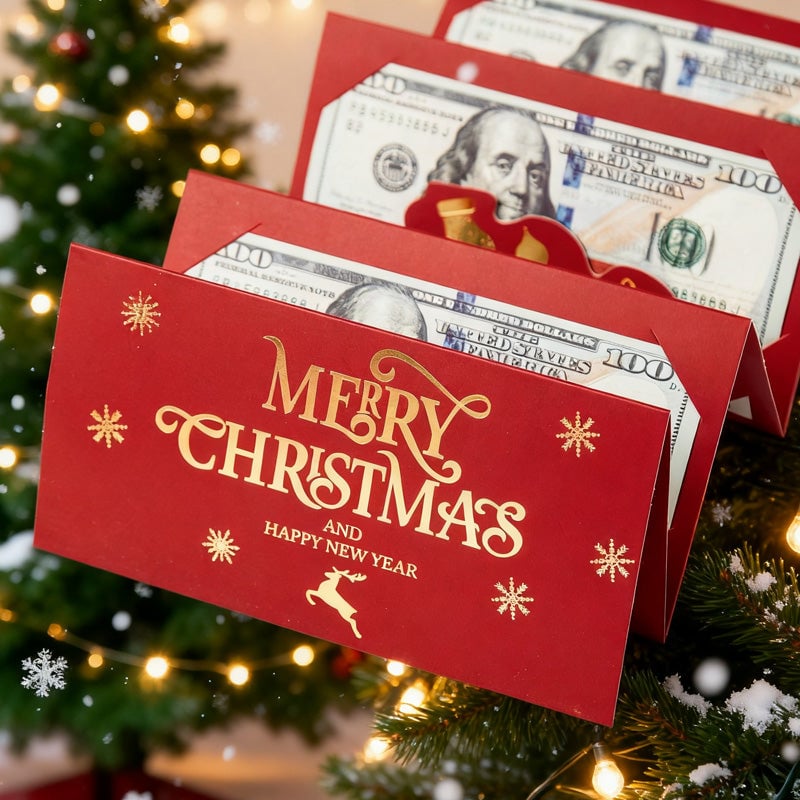 Foldable 6-Slot Christmas Red Envelope