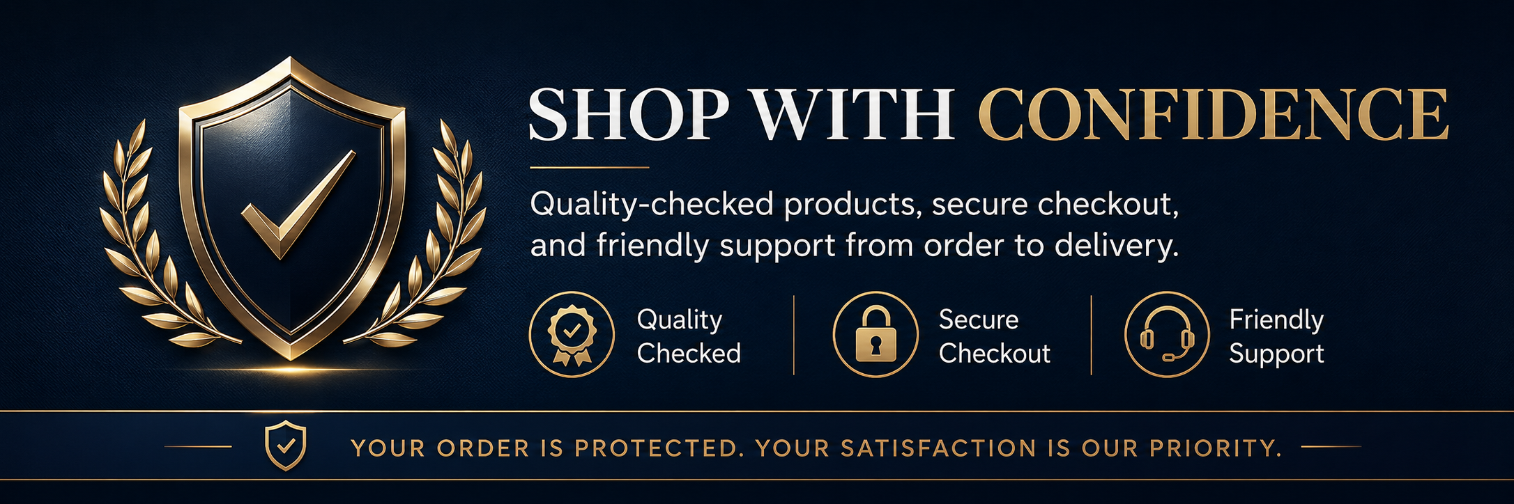Secure checkout and helpful customer support