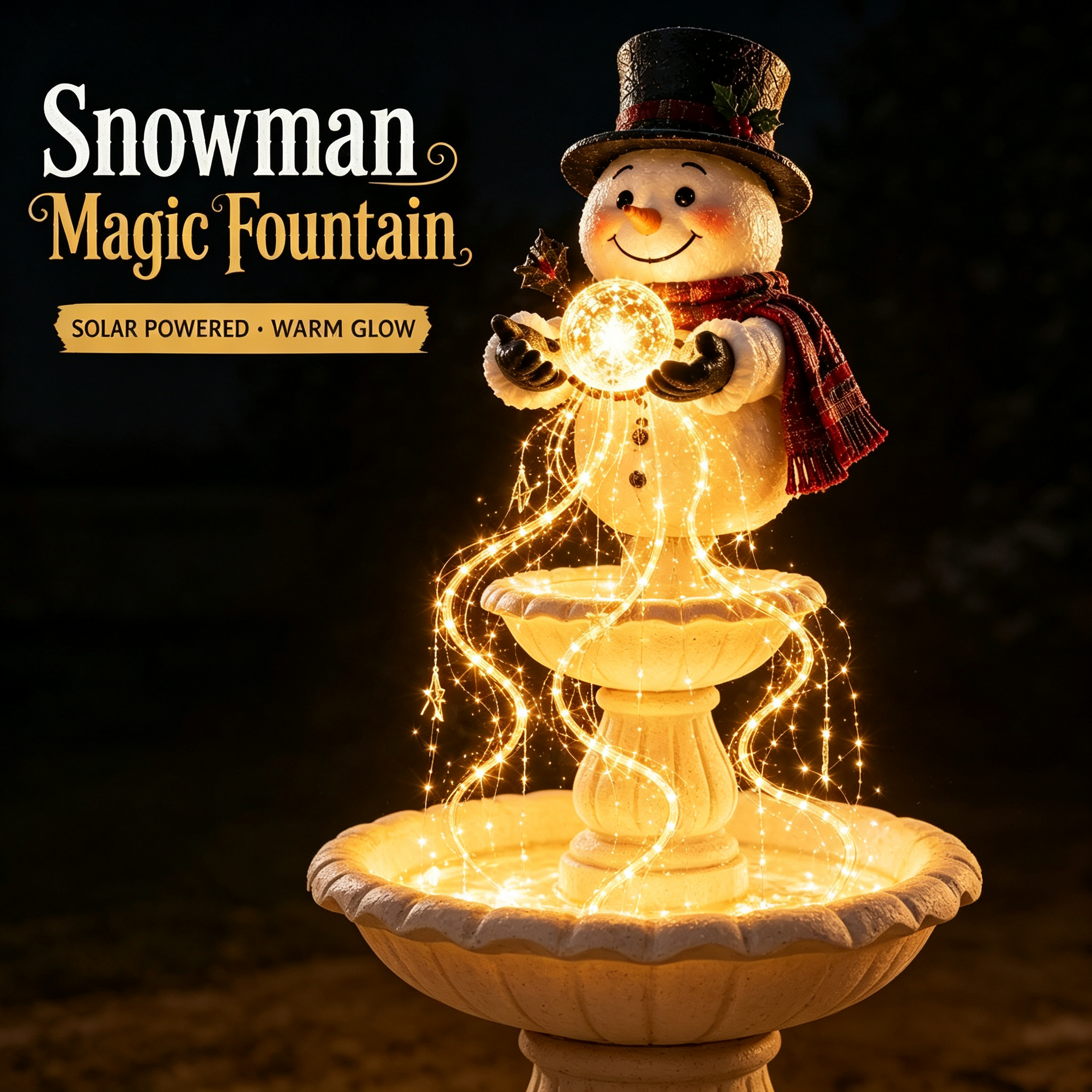 🎅✨ 2026 New Santa’s Flying Sleigh Gift Cascade – Solar Christmas Garden Light
