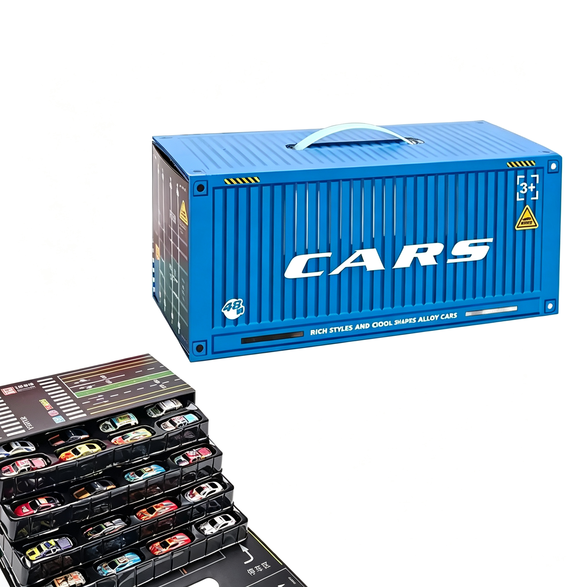 Gift Box 48PCS Alloy Car Set for Kids Classic & Racing Model Toy Cars Mini Vehicle Collection Perfect Gift for Children
