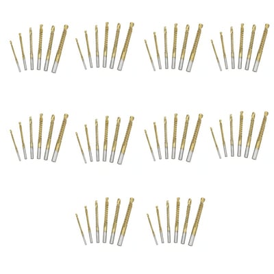 Drill Bit Set, Twist Drill Bits, Power Tool Accessories, 6Pcs Titanium Coated Carbon Steel Drill Bit Kit, 135° Split Point Straight Shank Anti-Walk Drilling Tools, Fully Ground Heat Resistant Bits