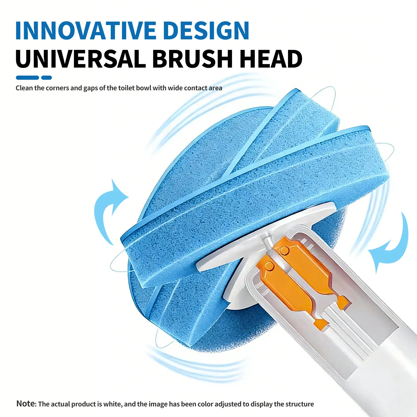 SOPAMI Disposable Toilet Brush Kit with Refill Heads for Easy Bathroom Cleaning