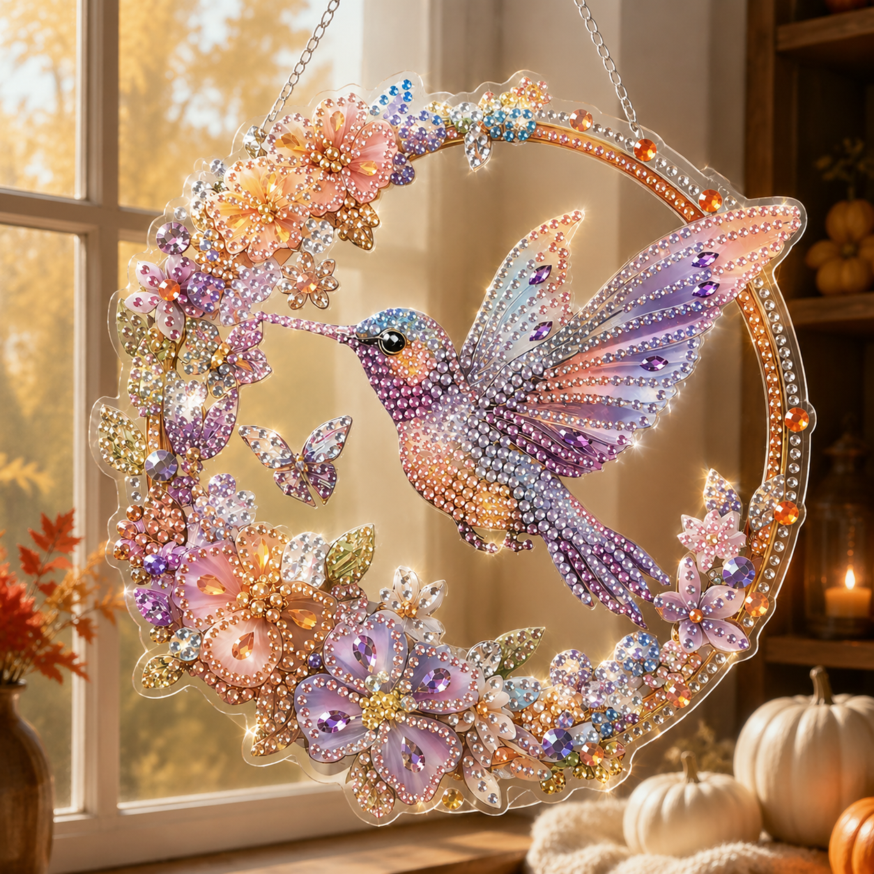 🎃Halloween Black Cat Moon Diamond Art Hanging Ornament Kit