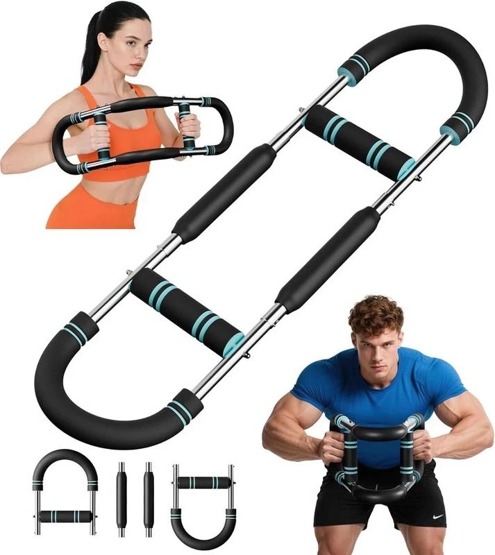 📢📢50% de réduction ! Barre lestée réglable 60–110 lb – Entraîneur de bras & pectoraux portable pour fitness à domicile ! ✨🔥