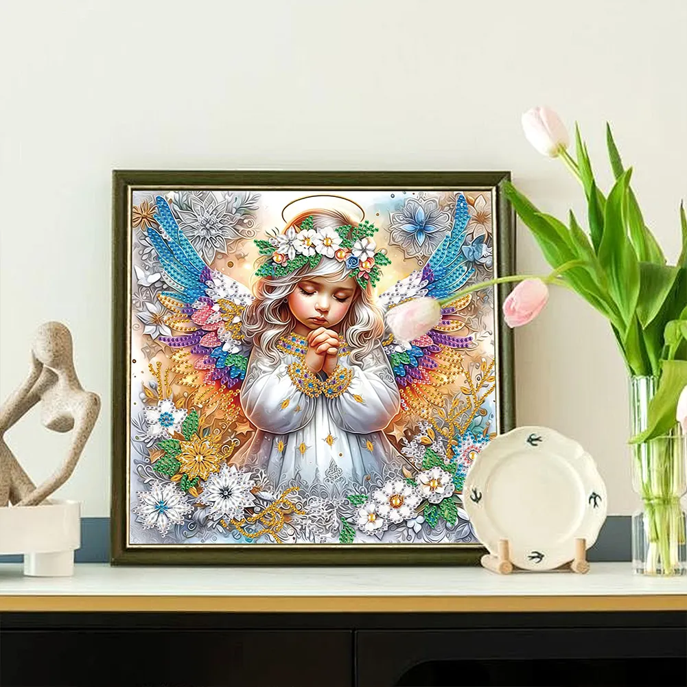 Angel Child 30*30cm (Canvas) Special Shaped Drill Diamond Painting