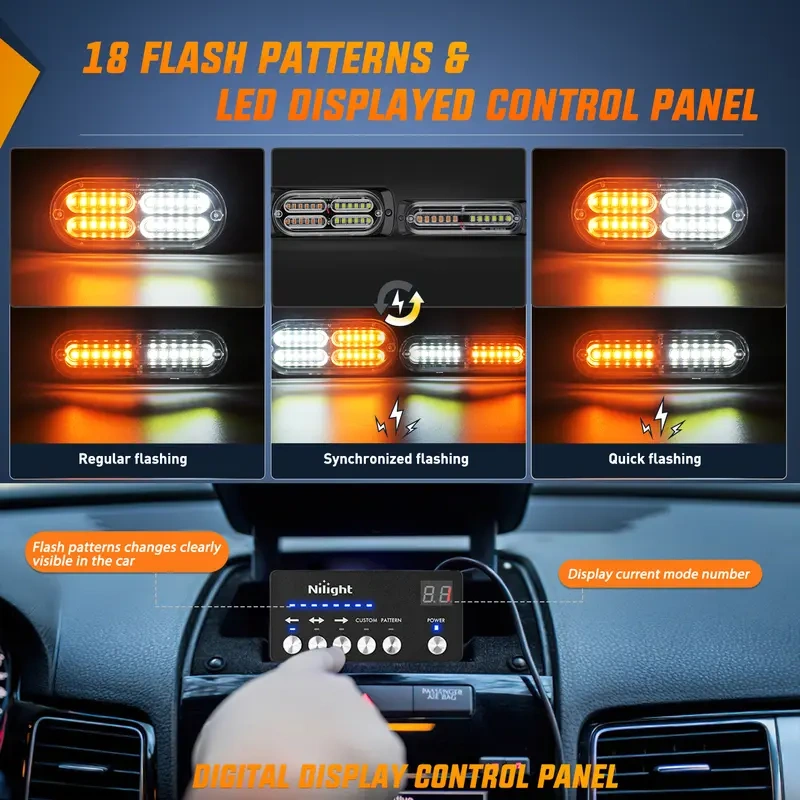 Ultra Thin LED Truck Strobe Warning Lights