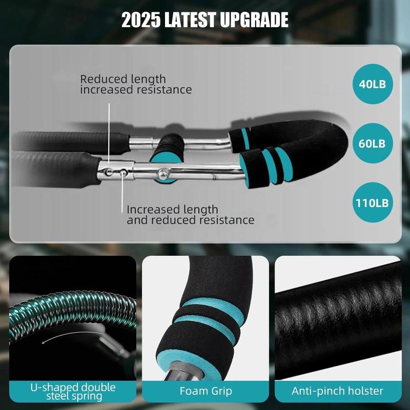 📢📢50% de réduction ! Barre lestée réglable 60–110 lb – Entraîneur de bras & pectoraux portable pour fitness à domicile ! ✨🔥