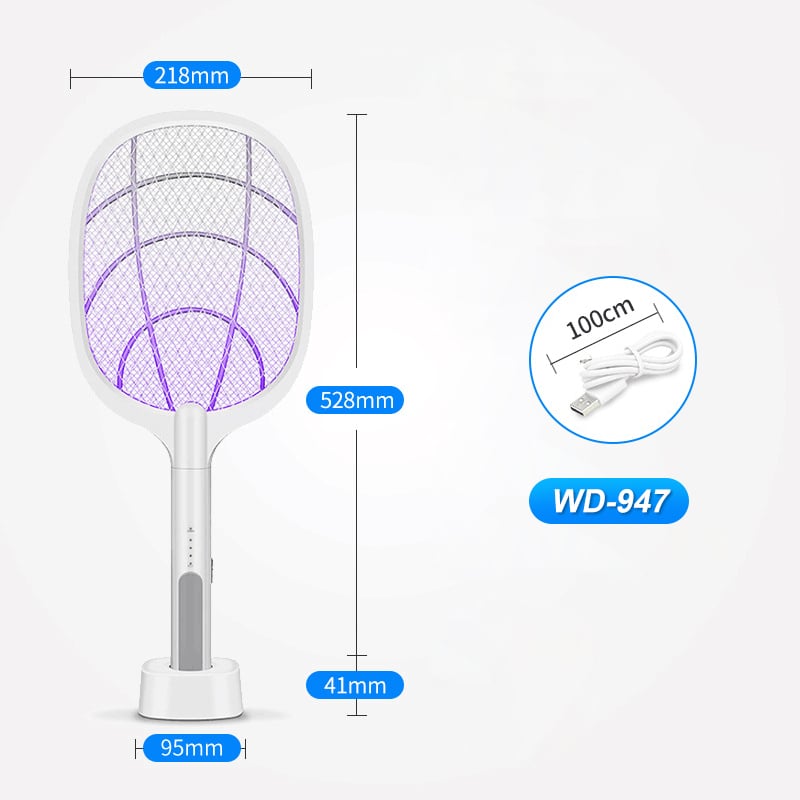 🔦 2-in-1-Mückenklatsche | ·3000 V Hochspannung·Standfuß ohne Handgriff | Für zu Hause/Küche/Terrasse/Camping