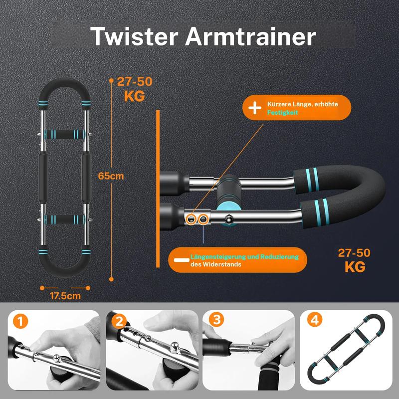 📢📢50% de réduction ! Barre lestée réglable 60–110 lb – Entraîneur de bras & pectoraux portable pour fitness à domicile ! ✨🔥