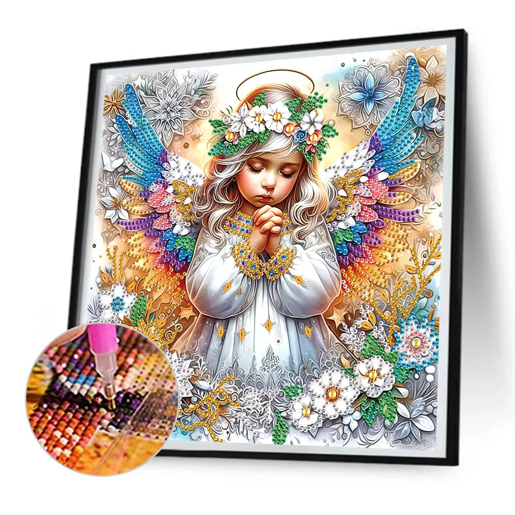 Angel Child 30*30cm (Canvas) Special Shaped Drill Diamond Painting