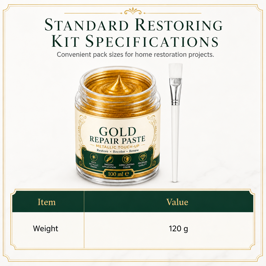 100 ml gold metallic refinishing kit with brush
