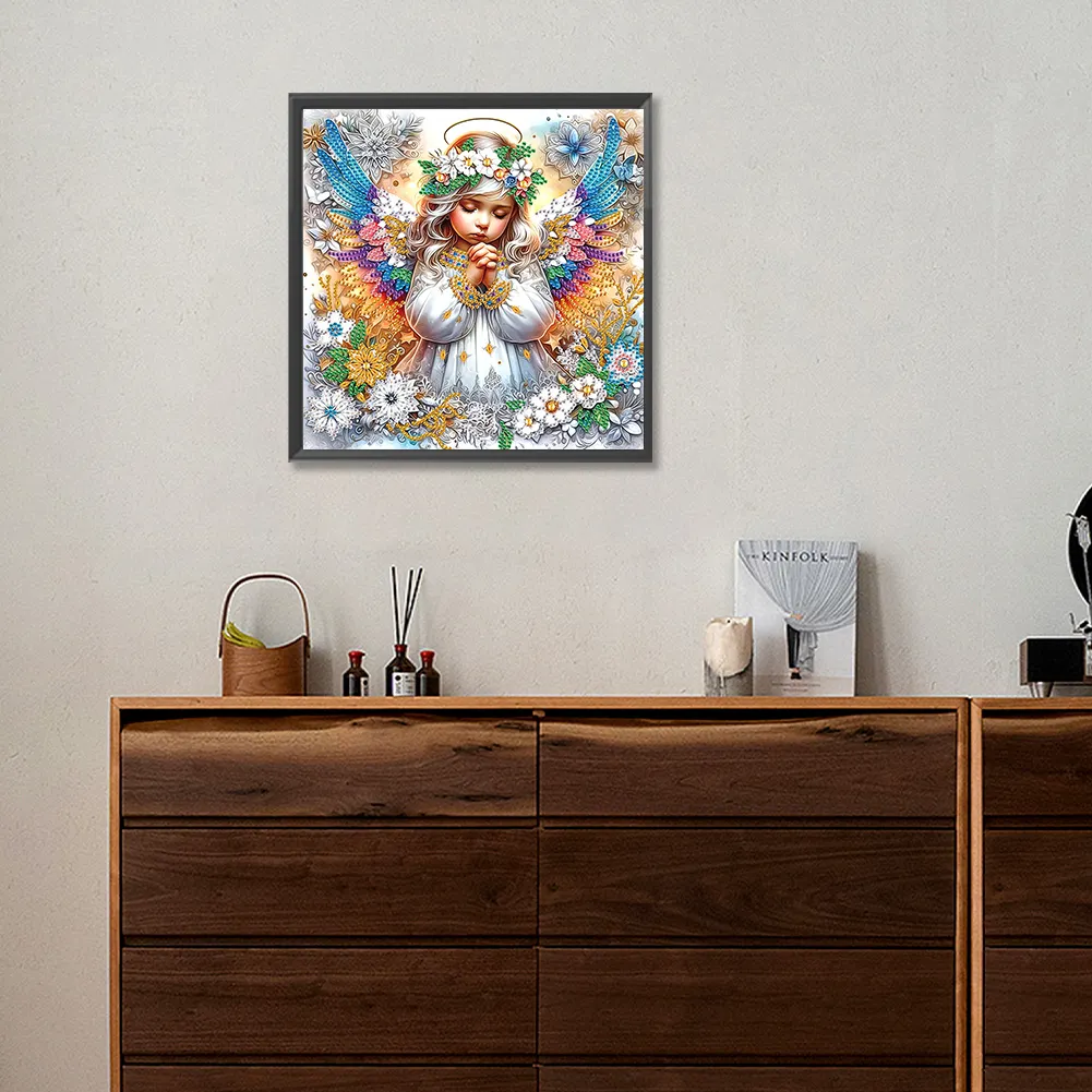Angel Child 30*30cm (Canvas) Special Shaped Drill Diamond Painting