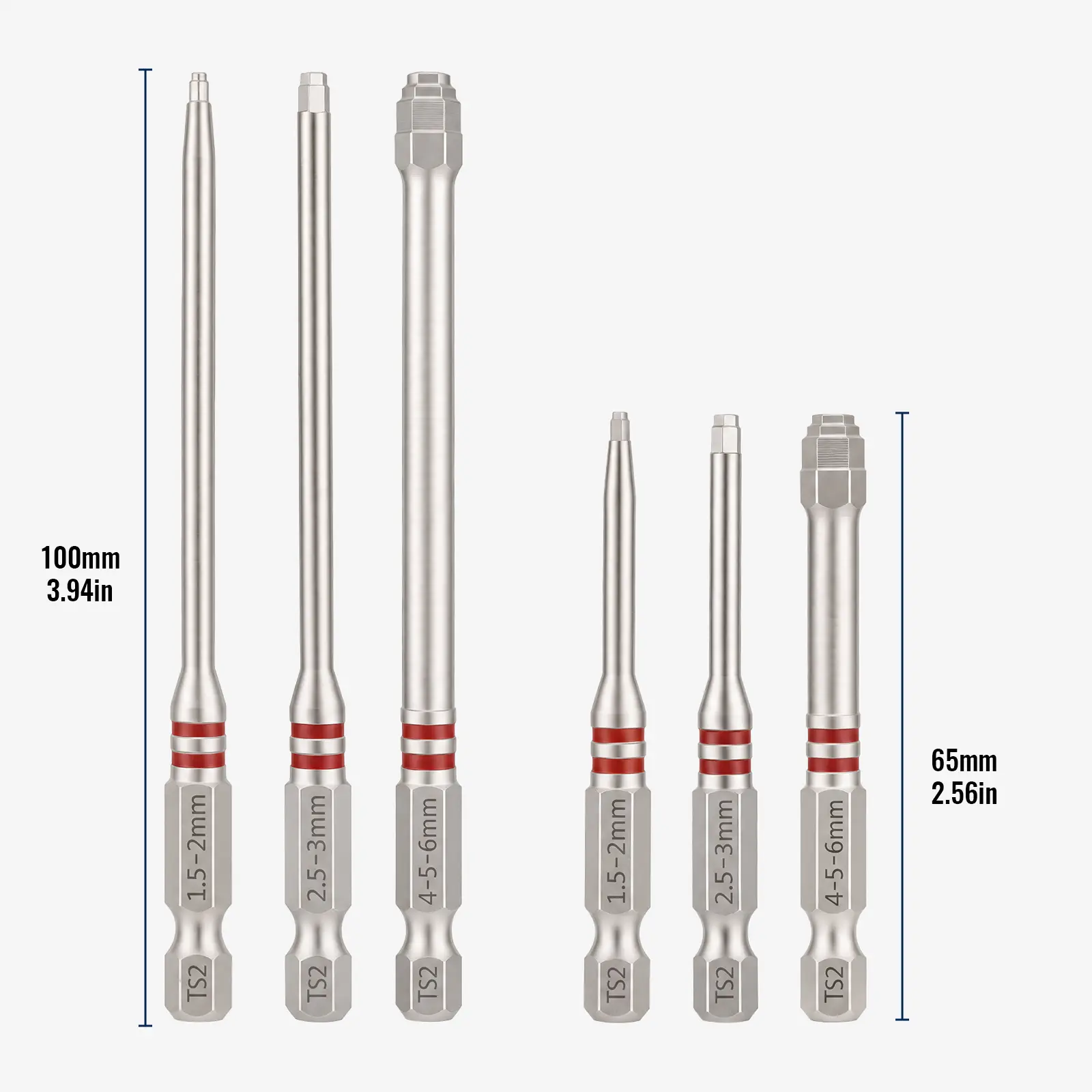 Screwdriver Bits Set 6pcs with Magnetic Hex Shank Pagoda