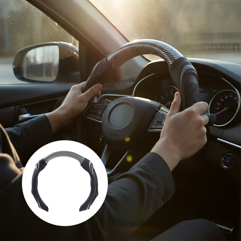 Sport-style silicone steering wheel cover