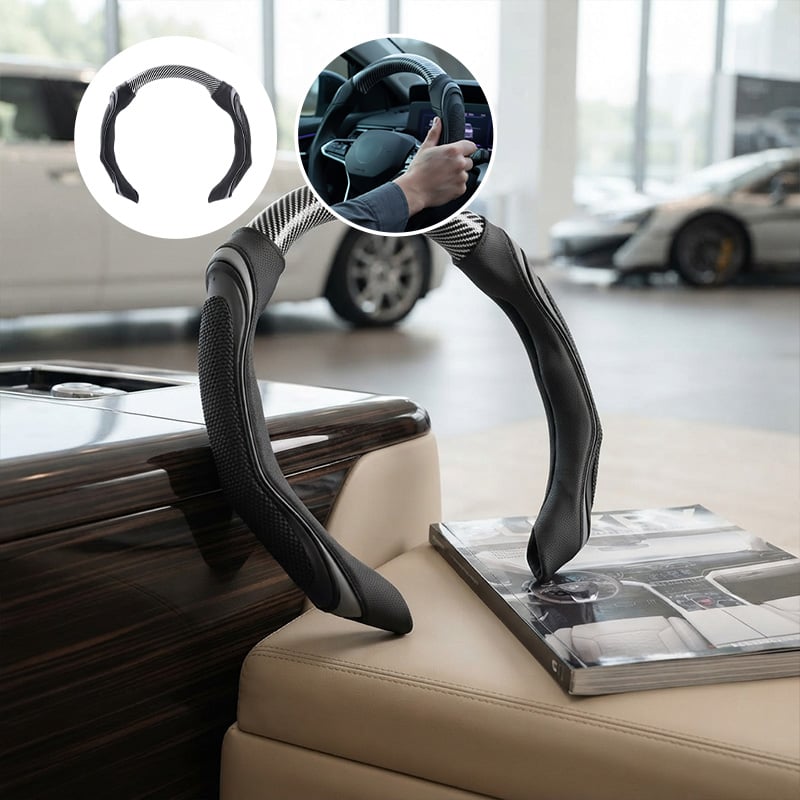 Sport-style silicone steering wheel cover