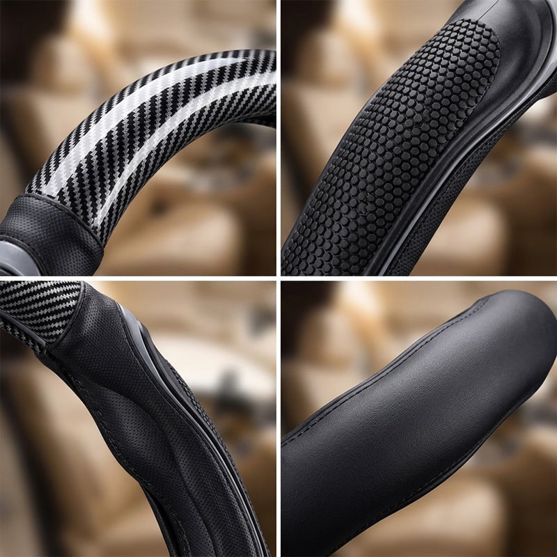 Sport-style silicone steering wheel cover