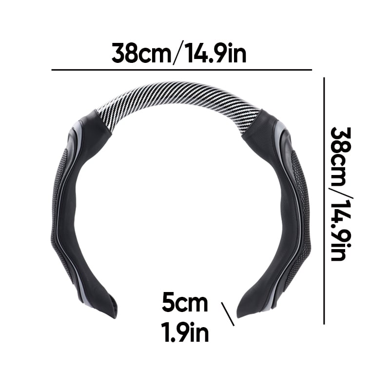 Sport-style silicone steering wheel cover