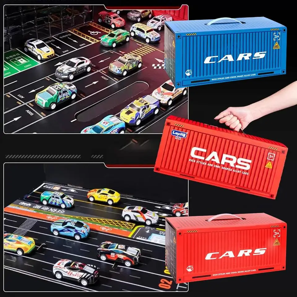 Gift Box 48PCS Alloy Car Set for Kids Classic & Racing Model Toy Cars Mini Vehicle Collection Perfect Gift for Children