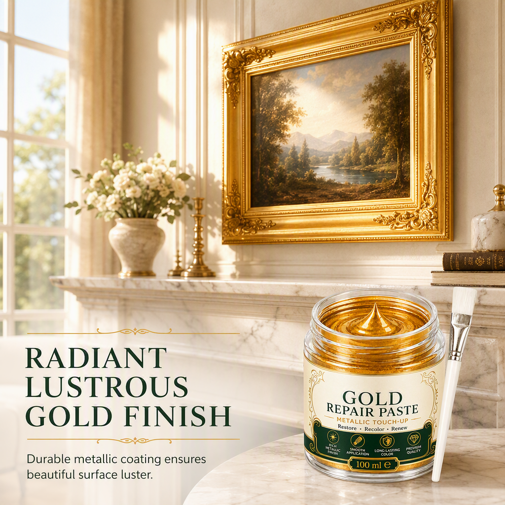 Lustrous gold finish after refinishing