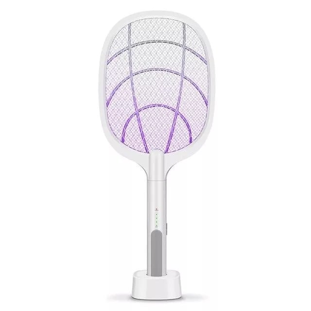 🔦 2-in-1-Mückenklatsche | ·3000 V Hochspannung·Standfuß ohne Handgriff | Für zu Hause/Küche/Terrasse/Camping