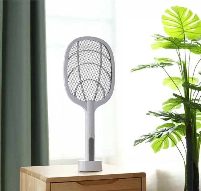 🔦 2-in-1-Mückenklatsche | ·3000 V Hochspannung·Standfuß ohne Handgriff | Für zu Hause/Küche/Terrasse/Camping