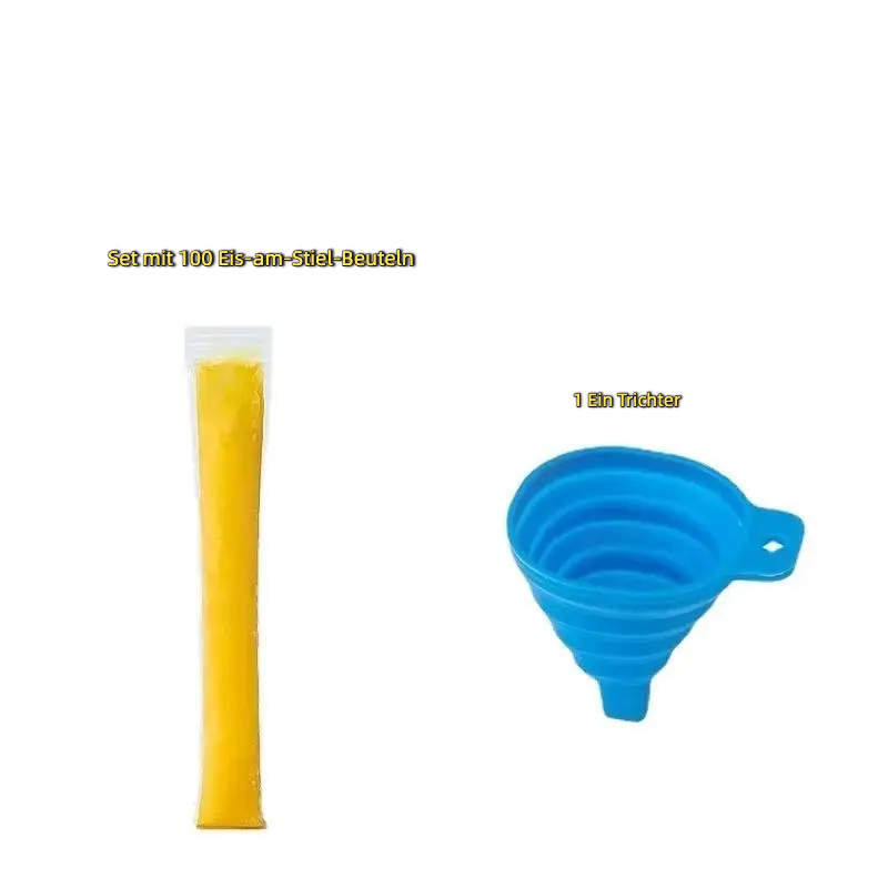 Practical DIY Ice Pop Bags (100 Pieces) – Self-Sealing Disposable Molds for Homemade Ice Sticks