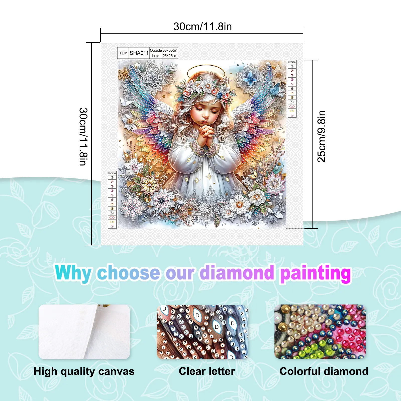 Angel Child 30*30cm (Canvas) Special Shaped Drill Diamond Painting