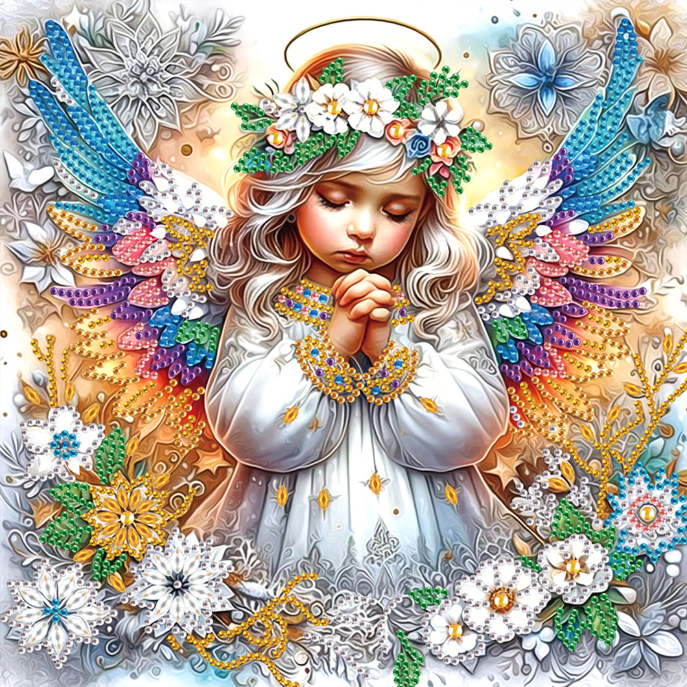 Angel Child 30*30cm (Canvas) Special Shaped Drill Diamond Painting
