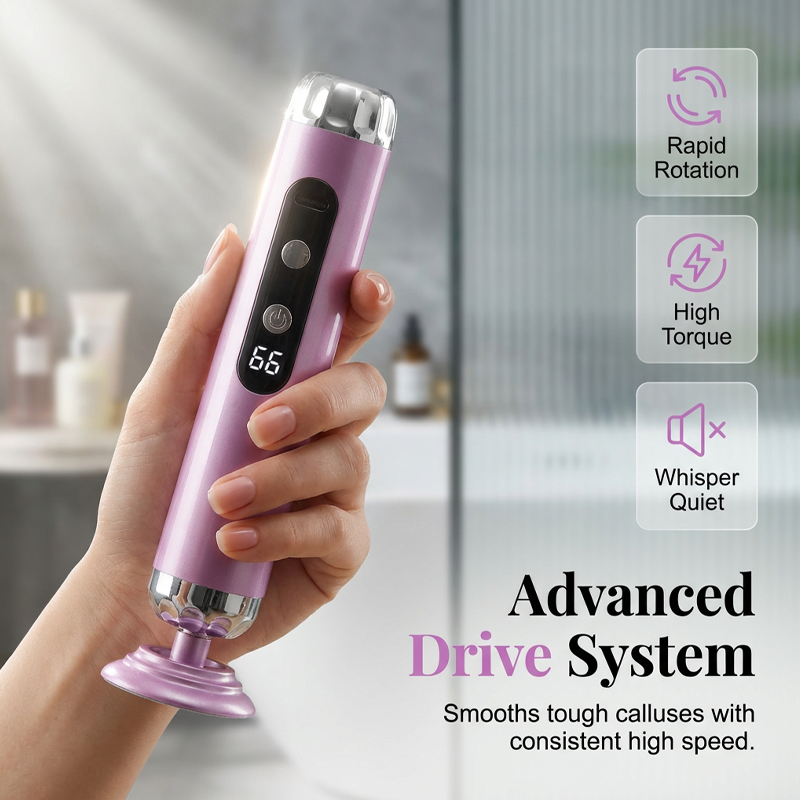 🔥2026 HOT SALE | 50K+ Sold! Last Day Special Price✨Electric Foot Grinder‑5 Speed,LED,50Pads,Home Salon Callus Remover💅
